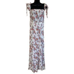Olivia Ceous Faux Wrap Dress Floral Med Maxi Lined Bodice Adjustable Shoulder St